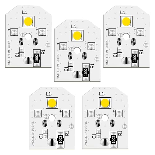 New Upgraded WR55X11132 WR55X25754 for Ge Refrigerator LED Light Replacement WR55X26486 WR55x30602 WR55X48388 for GE Refrigerator LED Light Board Replacement Waterproof (5Pcs)