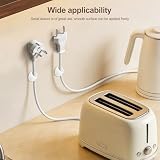 Klipsy do kabli, listwa zasilająca USB, organizer do zarządzania kablami, czarna wytrzymała ochrona przeciwprzepięciowa uchwyty na kable (biały, mały)