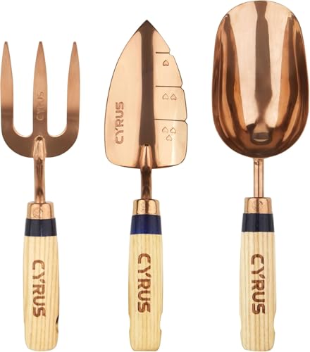 CYRUS Garden Shovel Tool Set,3 Piece Gardening Shovel Stainless Steel,Includes Hand Trowels...