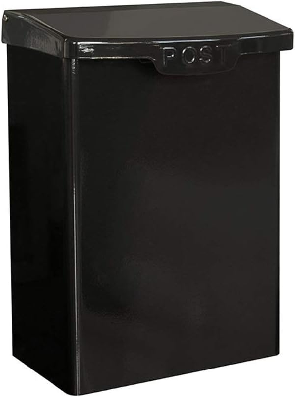 Wall Mount Letterboxes Postbox for Outside Large Post Box Metal Lockable Wall Mounted Mailbox Square Outdoor Garden Letterbox Safe and Waterproof (Color : White)