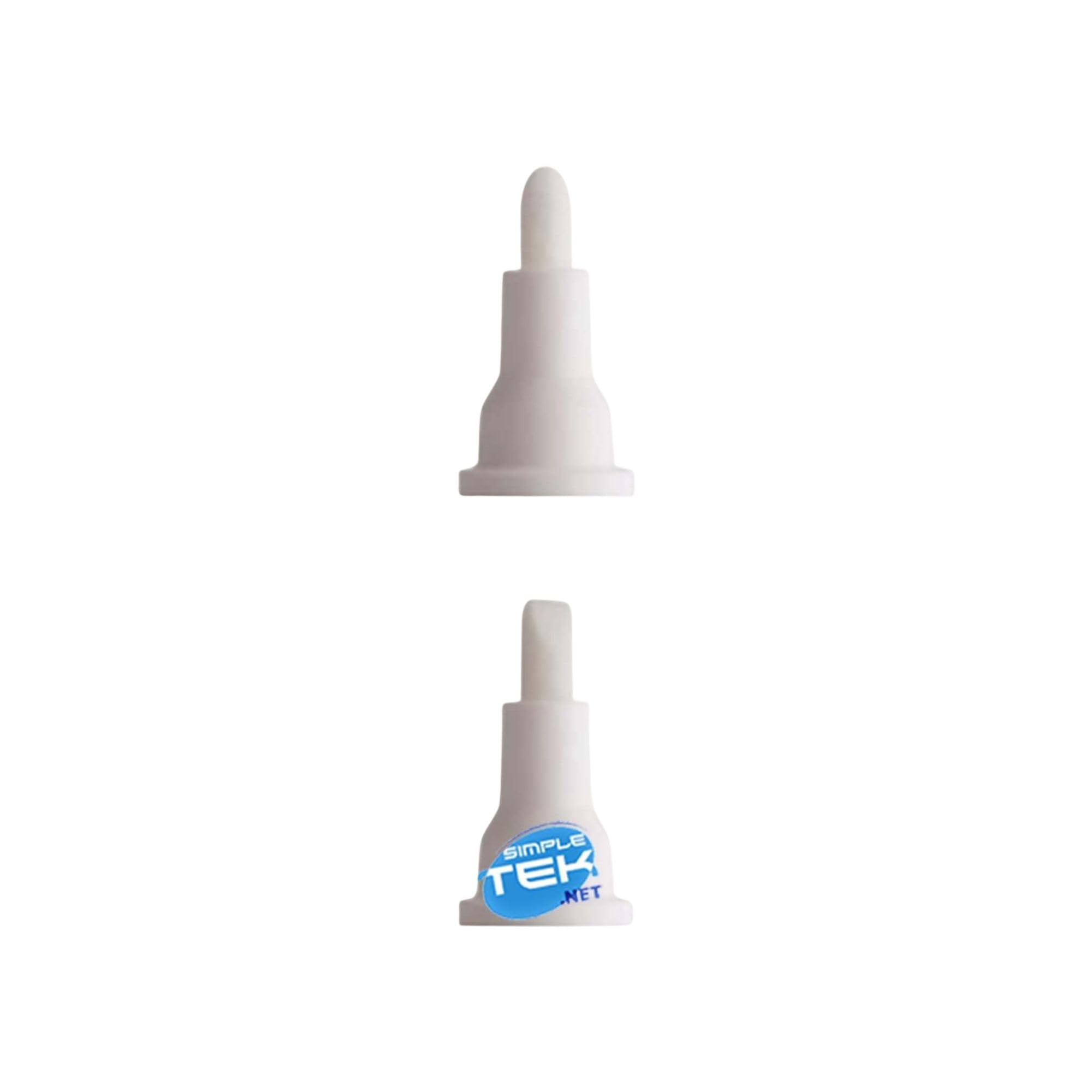 SIMPLETEK - Rotuladores permanentes blancos 13 ml - Marcador industrial para plástico, vidrio, metal y madera - Doble punta 3 mm/5 mm (24 unidades)
