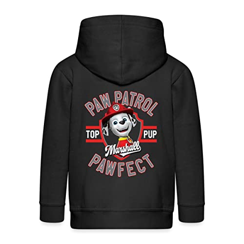 Spreadshirt® Paw Patrol La Pat' Patrouille Marcus PAWfect Veste À Capuche Premium Enfant, 5-6 Ans, Noir