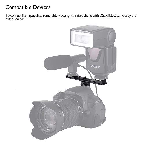 Andoer — Suporte de suporte de suporte para suporte de barra de extensão de calçado duplo de liga de