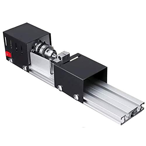 Alremo Huangxing - Mini Lathe Beads Polisher Machine, Dc 24V 100W Mini Lathe Machine Cnc Machining For Table Woodworking Wood Diy Tool Lathe Set With Power Adapter #TOP12