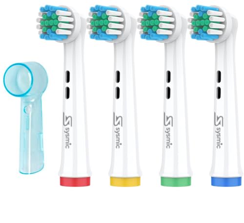 Image of Oral B Compatible Replacement Electric Toothbrush Heads - 4 Pack, Gentle Clean for Sensitive Gums