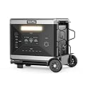 SolarPlay Q2501 Portable Power Station with Foldable Cart, Large Capacity 2400W/2160Wh Solar Generator with 4 AC Outlets 4800W Peak, Emergency Power for Home Backup, Camping, Outdoor Battery Backup