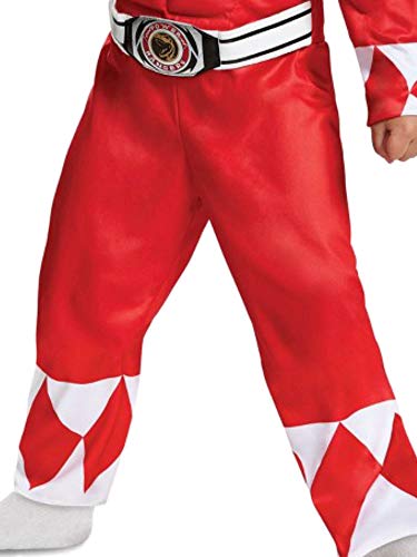 Disfraz completo Power Rangers 2T niño rojo miniatura 3
