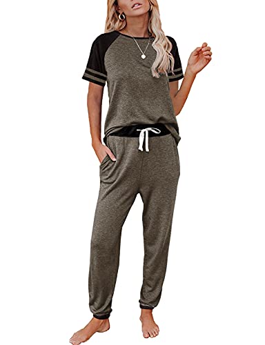 Automet Colorblock Sweatsuits Sets For Women 2 Piece Casual Outfits Lounge Sets #TOP25