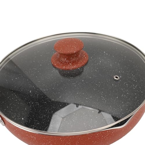 Tomotato Antihaft-Bratpfanne mit Deckel, Gusseisen Pfanne mit abriebfester Beschichtung, hitzebeständigem Griff aus Holz-Komposit, gleichmäßige Wärmeverteilung für effizientes Koch (Stil 2) 7 Tomotato Antihaft-Bratpfanne mit Deckel, Gusseisen Pfanne mit abriebfester Beschichtung, hitzebeständigem Griff aus Holz-Komposit, gleichmäßige Wärmeverteilung für effizientes Koch (Stil 2)