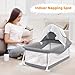 Growaystory Baby Reisebett,Geeignet für Babys von 0-5 Monaten,Portable Reisebettzelt,Klein Zusammenklappbar,Ausgestattet Moskitonetz und Spielzeug,Liegefläche 80 x 40 cm (Grau)