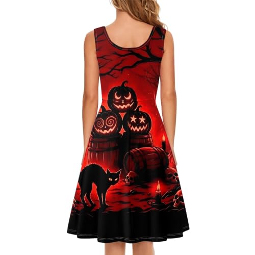 Image of TOADDITDO Womens Summer Sleeveless Tank Dress with 2 Side Pockets XS-4XL Plus Size