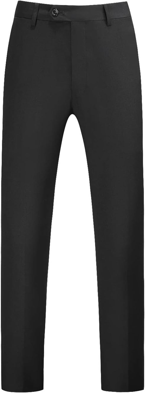Mens Classic Suit Pants Straight Fit Modern Formal Dress Pants Separate Trousers - Image 3