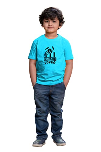 Image of Kids Cricket Lover Half Sleeve Printed Tshirt