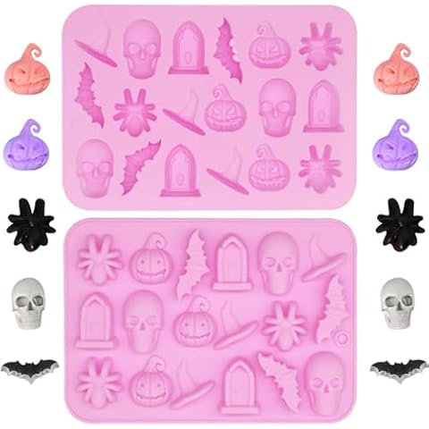 BURRSJ Halloween Silicone Chocolate Mould Set Cover
