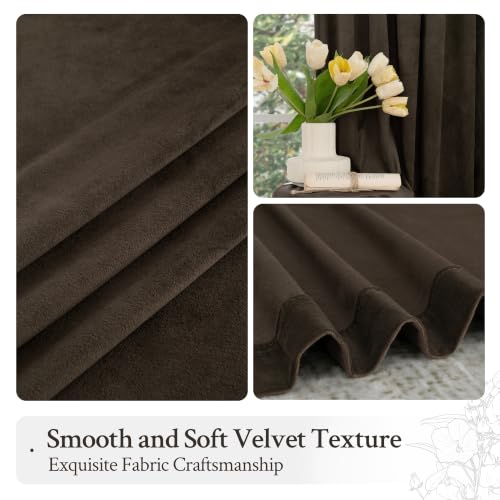 Brown Velvet Blackout Curtains - image 7
