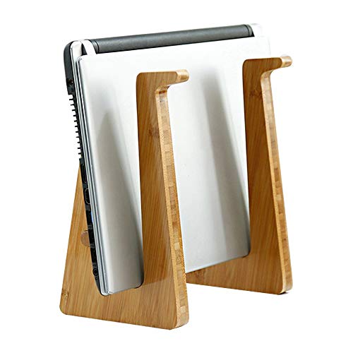 Laptop Ständer Laptopständer, Laptophalter Halterung Belüfteter Laptop-ständer Tisch Bambus-Laptop-ständer für 10-15 Zoll MacBook Pro Air,