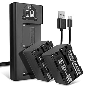 CELLONIC 2X Kamera Ersatzakku NP-FM50 NP-FM30 für Sony CCD-TVR118 CCD-TRV138 HDR-HC1 GV-D1000 HDR-SR1 DCR-PC100, Ersatz Akku 3200mAh + Dual Ladegerät DCC-L50B AC-VQ50 Kameraakku Zusatzakku Battery