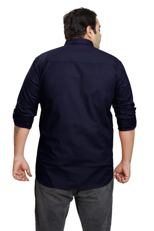 Image of BE ACTIVE Plus Size Lycra Cotton Satin for Men Shirts|| All Plus Size Men|| Cotton Stylish Full Sleeves Shirt for Men
