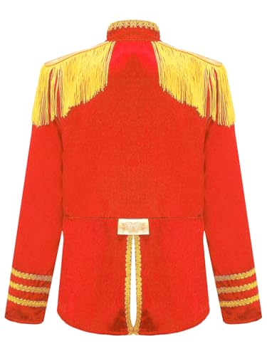 Moily Kids Girls Boys 60s British Sergeant Pepper Rock Band Pop-Star Jacket Tassels Long Sleeve Musician Shirt Top2
