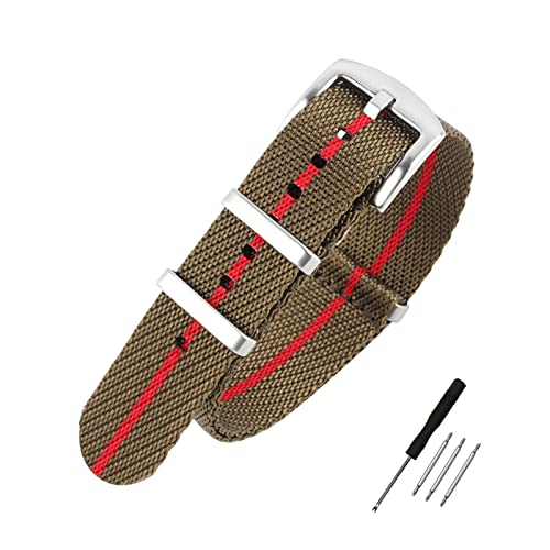 WOUKUP Premium Weave Nylon Watch Band 20mm 22mm Replacement Military Watch Straps for Men