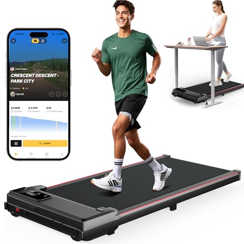 EVKRUN Cinta de correr de 4.0 MPH/6.5 MPH con inclinación del 12%, modo 3 preestablecidos, cinta de correr 2 en 1 debajo del escritorio con capacidad de 300 libras, cintas de correr portátiles para