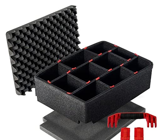 Pelican TrekPak Dividers for the Pelican 1535 case. Includes 2 Red handles & 2 Red latches.