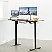 VIVO Electric 60 x 24 in Standing Desk, Memory Height Adjustment, 1B Series, One-Piece Dark Walnut Top, Black Frame, DESK-KIT-1B6D