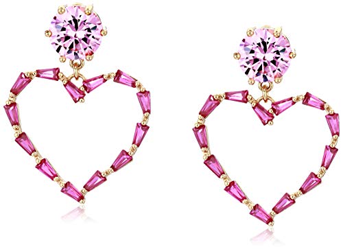 Preisvergleich Produktbild Betsey Johnson (GBG) Damen-Ohrringe, offenes Herz, Zirkonia, Einheitsgröße