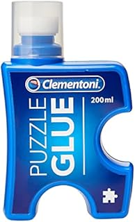 Clementoni 37000 Puzzle Adhesive, Accessories for Fixing, Hanging or Protecting the Puzzle, Liquid Binding Agent with Distribution Sponge, Display with 1 x 200 ml