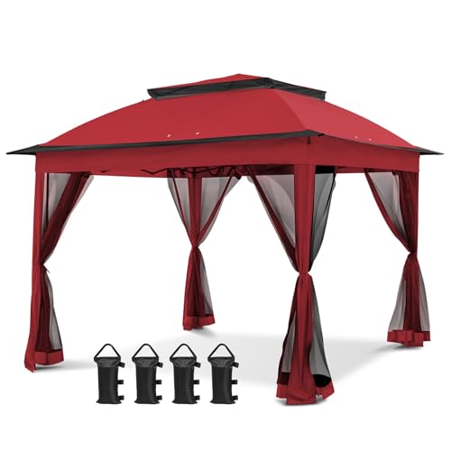COOS BAY 11x11 Pop Up Gazebo with Mesh Netting, Instant