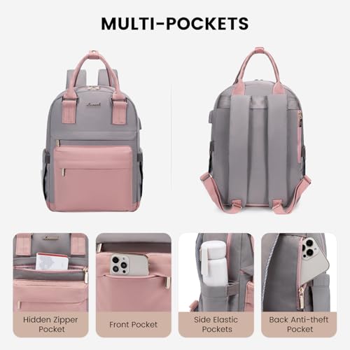 Image of LOVEVOOK Mini Backpack for Women Stylish Waterproof Backpack Purse with USB Port, Cute Daypack for College Travel Party