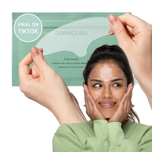 Dermaclara Forehead Wrinkle Patch - Silicone Fusion Treatment Forehead Patches for Wrinkles & Fine Lines - Anti-Wrinkle Patches for Pregnancy Safe SkinCare - Reusable up to 30 Times
