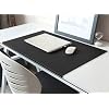 Office Desk Pad, Writing Mat with Full Grip Fixation Lip, Non-Slip PU Leather Table Blotter Desk Protector Gaming Mat Laptop Keyboard Working Mat, Waterproof Table Protective Pad (Black, Custom Size)