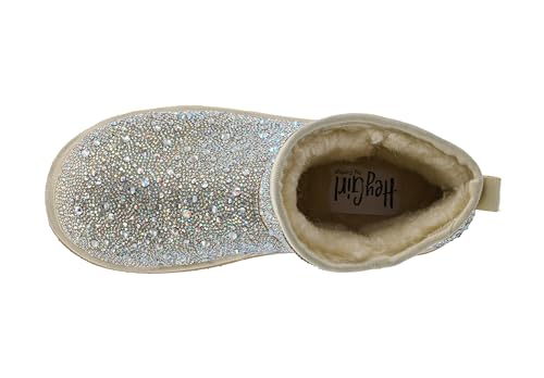 Corkys Footwear Hey Girl Homebody Rhinestone Platform Bootie with Cushioned Insoles, Plush Faux Fur Lining, Cozy Comfort and 1.75-Inch Platform Elegance - Clear - Size 84