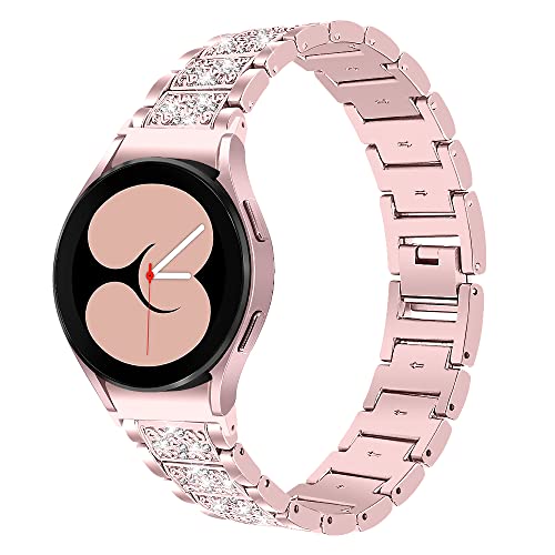 Correa de metal compatible con Galaxy Watch 4 42 mm, correa sólida de acero inoxidable KangPlus ajustable de 5.5 a 8 pulgadas Cover