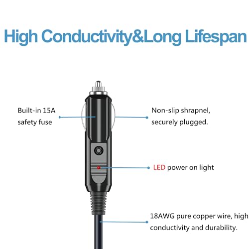 Car Charger Adapter Replacement for Halo Bolt 57720 58830 1201 Car Jump Starter Power Adapter Cord Supply