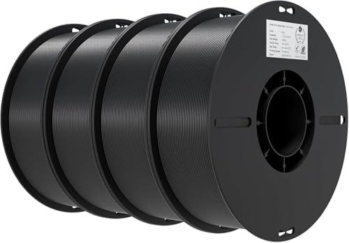 Creality Ender PLA 3D Printer Filament 1.75mm, 4 Packs 1KG Spool(2.2lbs), Dimensional Accuracy +/-0.03mm, No Clogging & 