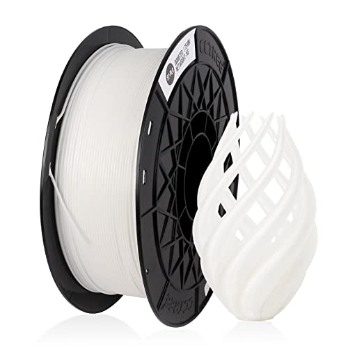 CCTREE PLA+ Filament 1.75mm, Stronger and Toughness 3D Printer Filament PLA Plus, Dimensional Accuracy +/- 0.03 mm, 1KG Spool (2.2 lbs), 3D Printing Filament for Most FDM 3D Printers, White