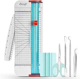 Ecraft Paper Cutter Trimmer with Vinyl Weeding Tool Set Weeder/Scraper/Spatula/Tweezers/Scissors Basic Tools Kit for Scrapbooking,Lable,Cardstock,Coupon,Letter,DIY Art Crafting,Cutting,Splicing