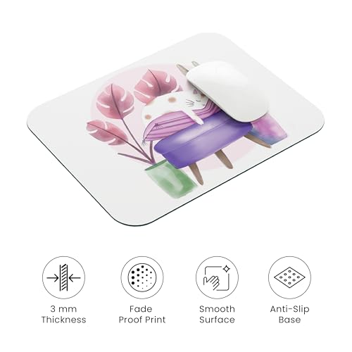 Image of Premium Non-Slip Mouse Pad | Smooth Fabric Surface | Anti-Skid Rubber Base | Office, Home & Gaming