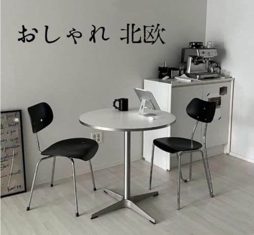 Blipso サイドテーブル コーヒーテーブル 丸机 ダイニングテーブル おしゃれ 北欧 レジャー卓 ステンレス製の脚 耐久性 滑らかなエッジ お手入れも簡単です 一人暮らし リビング オフィス カフェ 家庭用 業務用 屋内 屋外用 簡単な組み立て (A,直径70cm)