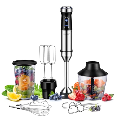 SHARDOR Hand Blender,6 In 1 Hand Blenders For Kitchen,power 1200w...