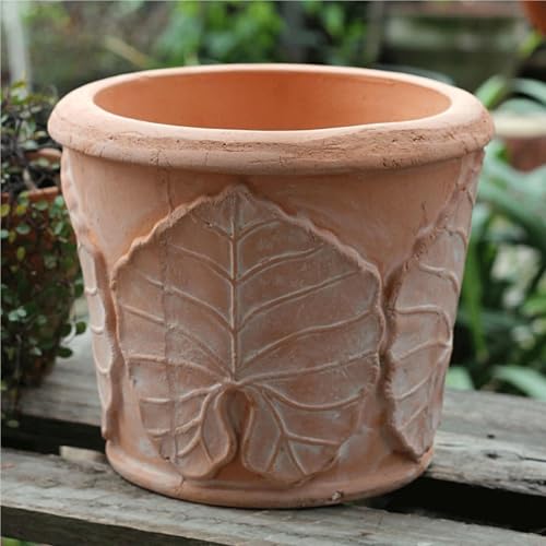 Pots de fleurs en céramique blanche et grès rouge rétro Yofab