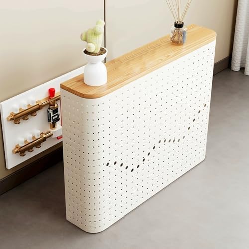 Radiator Cover with Storage Shelf, Decorative Hollow-Out Design, 660lbs Weight Capacity, Stylish Furniture for Bedroom & Living Room, Space-Saving Solution