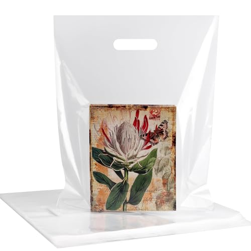 Sacs en plastique transparent POPGIFTU anti-poussière 30x38cm à poignées