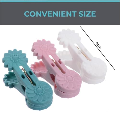 Image of Nibbler 24 pcs Premium Cloth Clips for Drying Clothes: Clip Multipurpose Cloth Pins for Indoor and Outdoor Use, Strong and Durable Clippers for Laundry, Heavy Duty Windproof Pegs