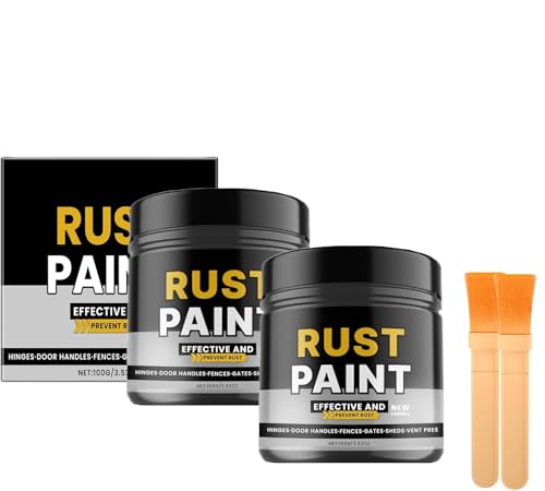 Genérico Pintura gris impermeable, resistente al desgaste y antioxidante con pincel, apta para diversas superficies; ideal para renovar y reforzar superficies metálicas (2pcs)