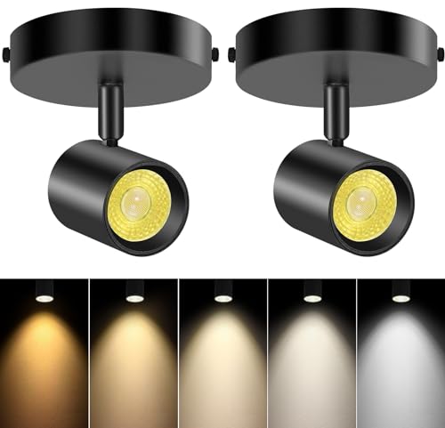 VANoopee 5-Color Dimmable Ceiling Spotlight Flush Mount Adjustable Directional LED Spot Lights...