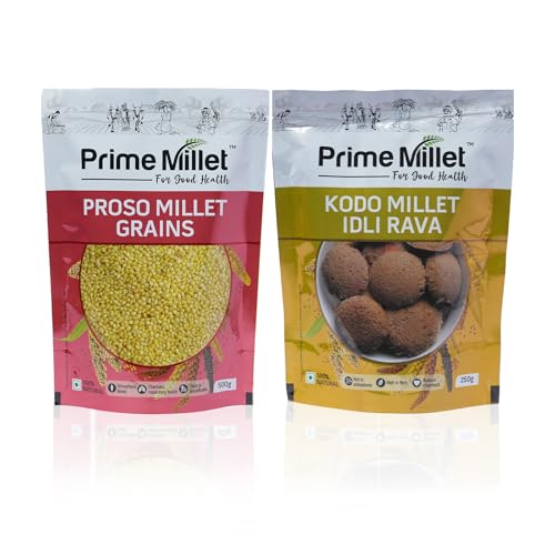 Image of Prime Millets Organic Whole Proso Millet Grain | High Fiber | Healthy Digestive Meals | Kodo Idly Rava(Pack Of 2-750Gm)