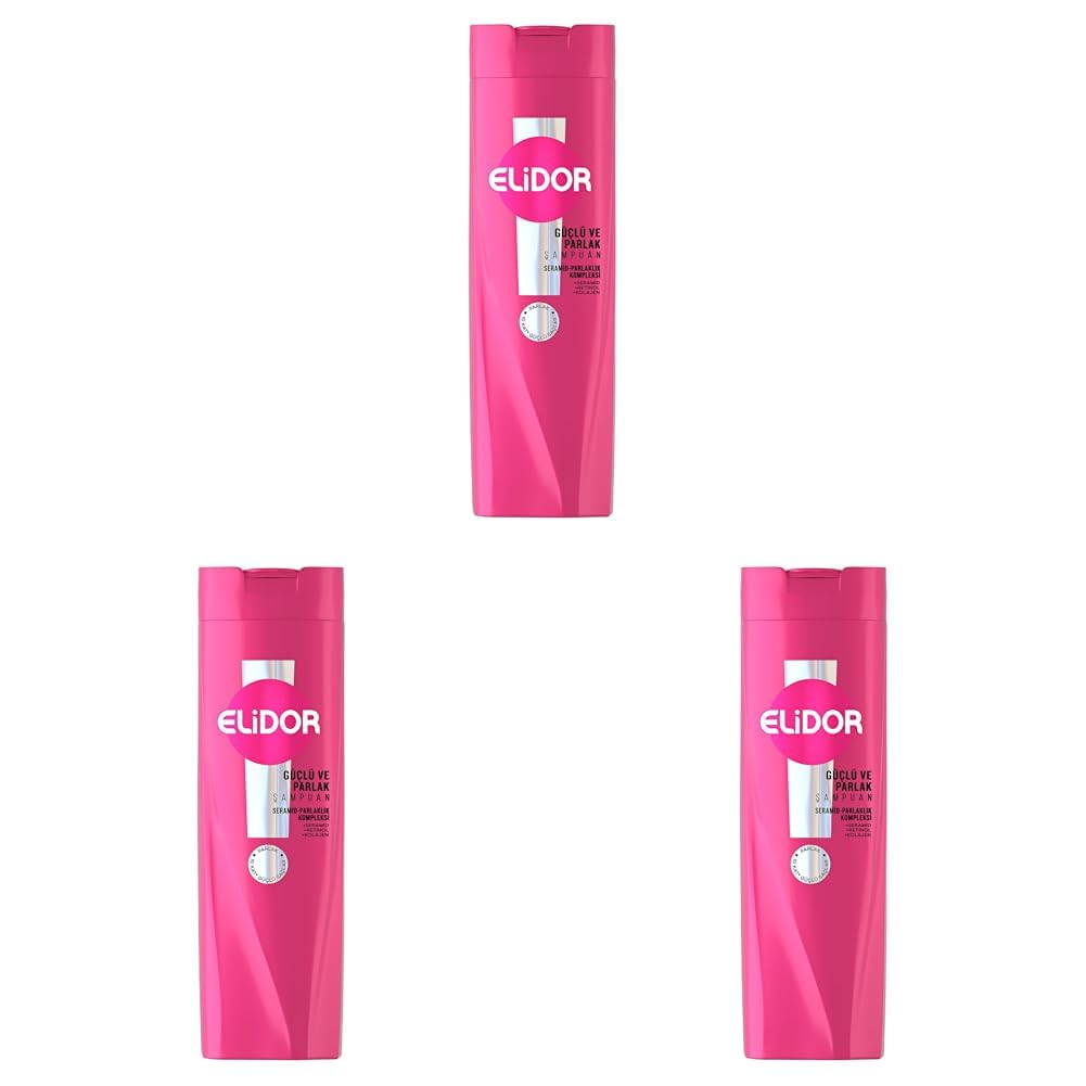Elidor Saç Bakım Şampuanı Güçlü ve Parlak 400 ml (3 paketi)